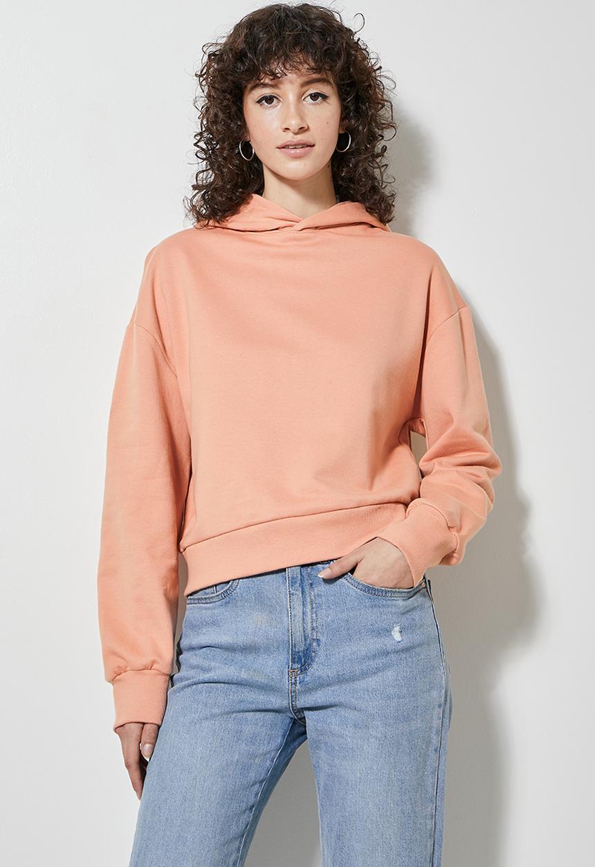 Superbalist - Crop hoodie - peach pink