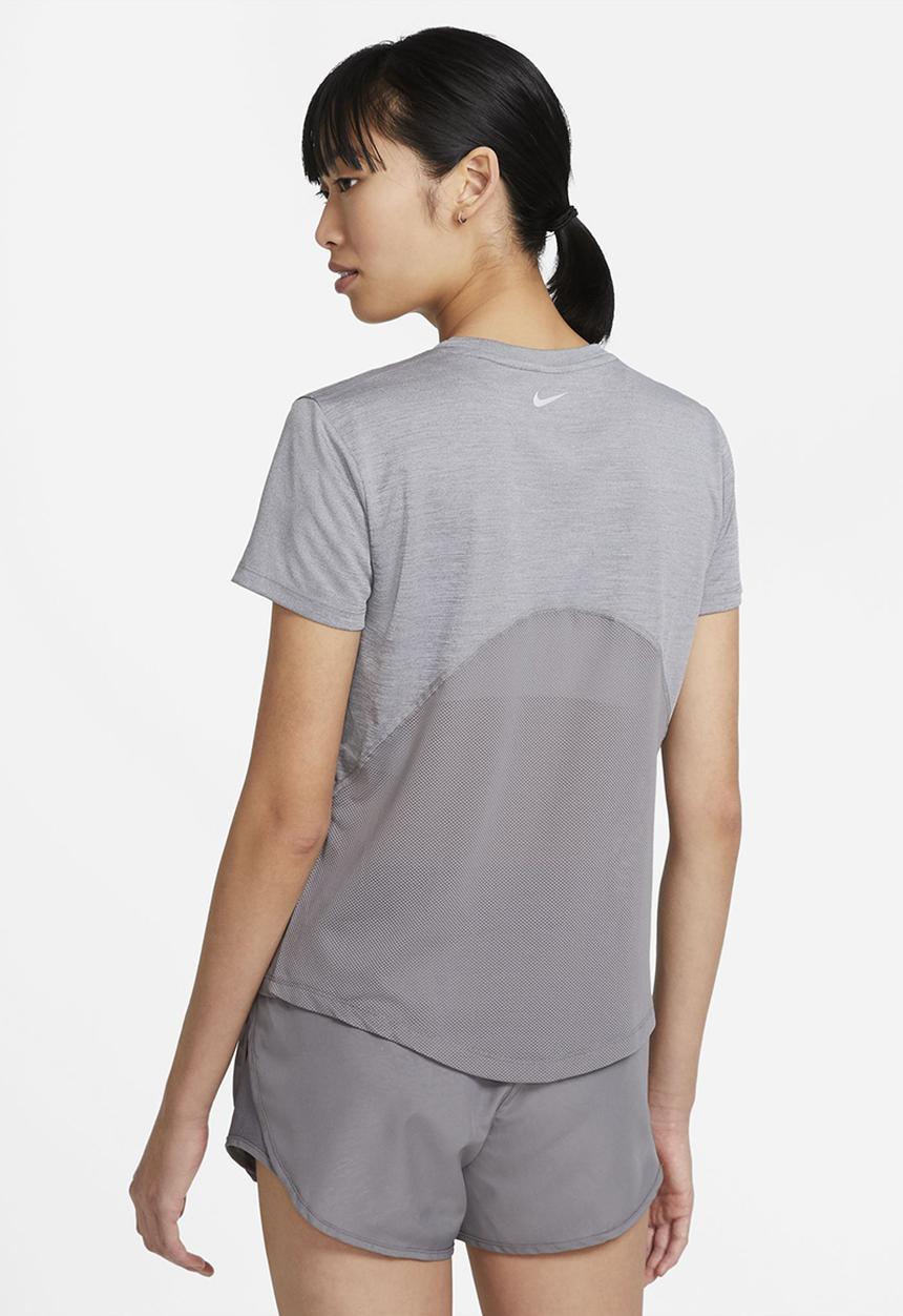 Nike - W Nike miler top short sleeve - grey 