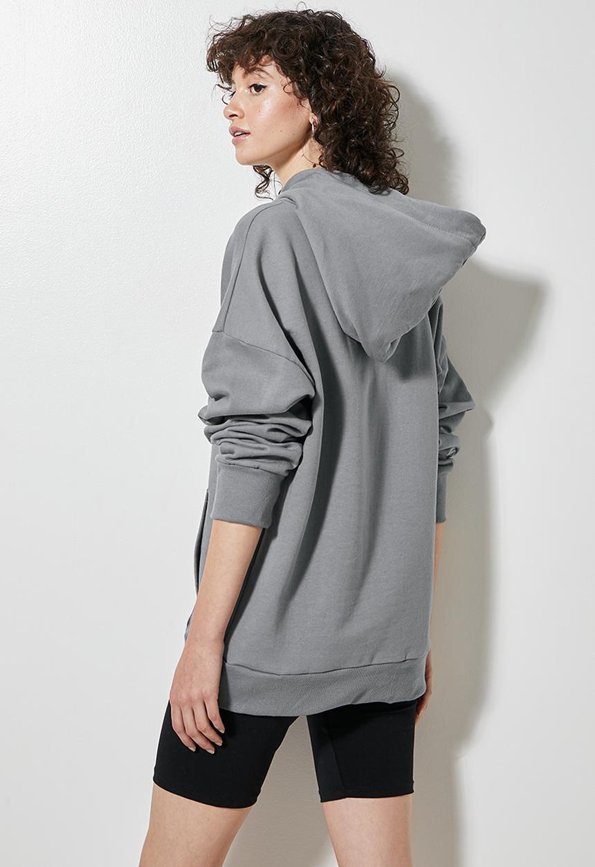 Superbalist - Longline hoodie - slate grey