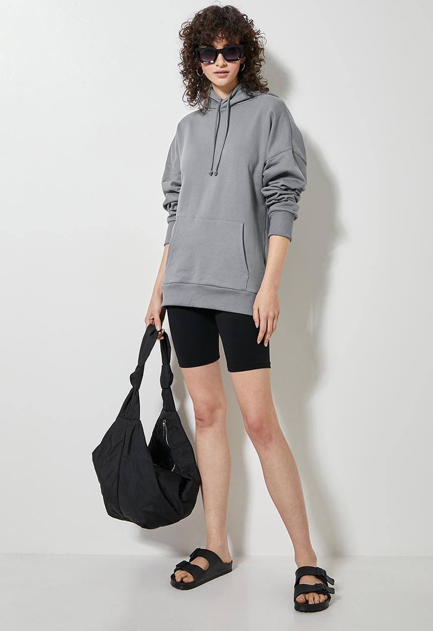 Superbalist - Longline hoodie - slate grey