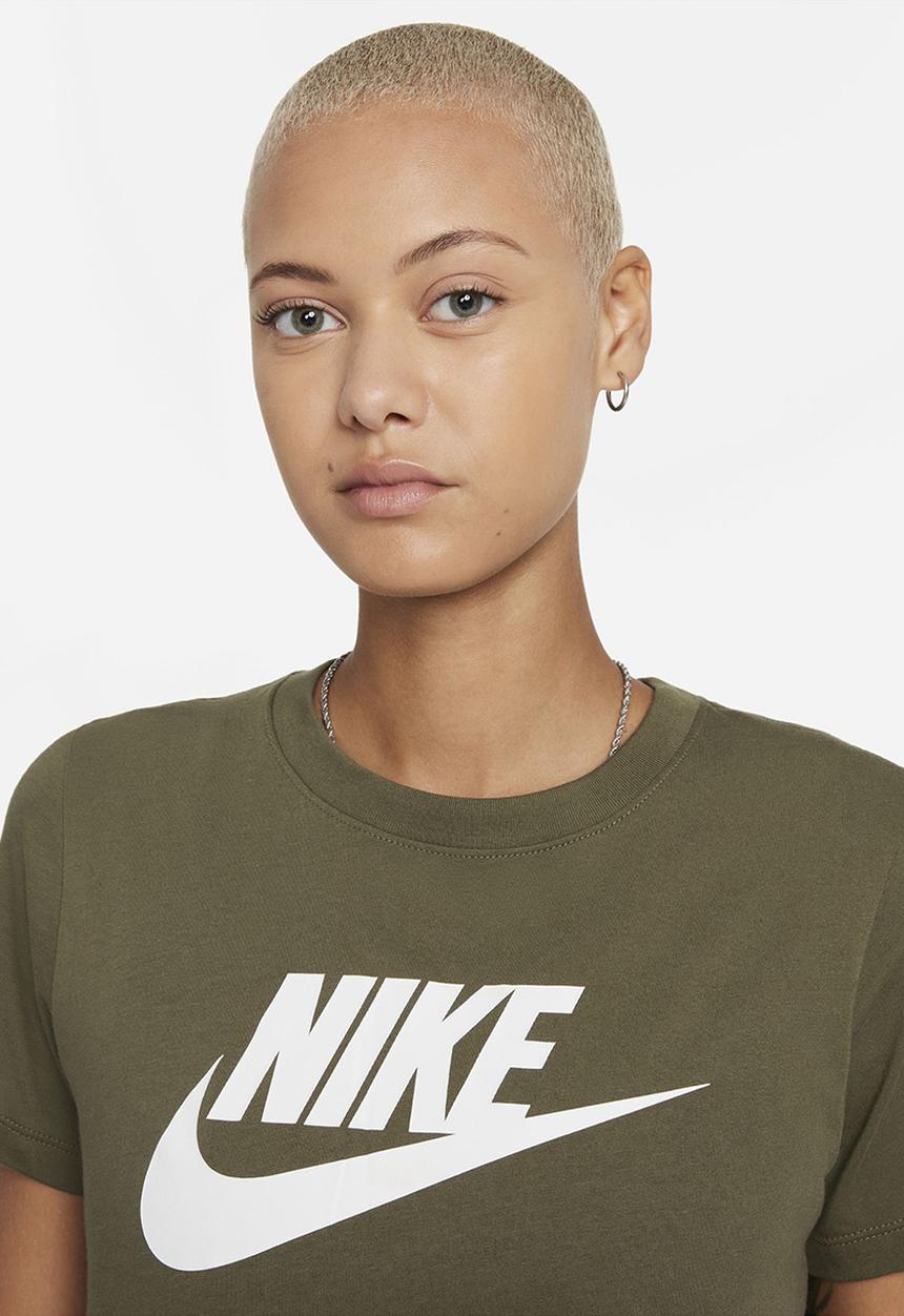 Nike - W nsw tee essntial icon futur - olive