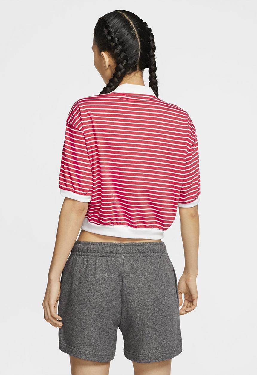 Nike - W nsw retro femme polo - red & white 