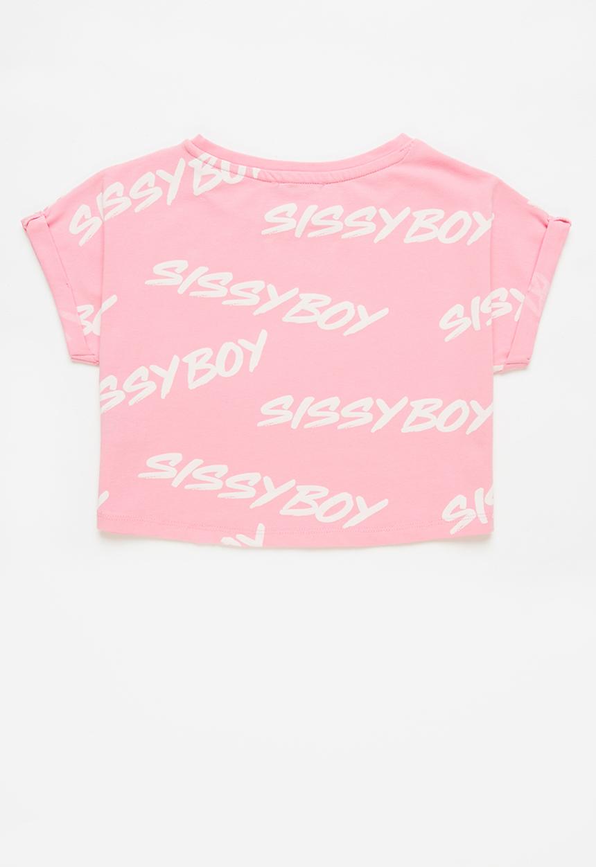 SISSY BOY - Sherbet stories boxy crop top - pink
