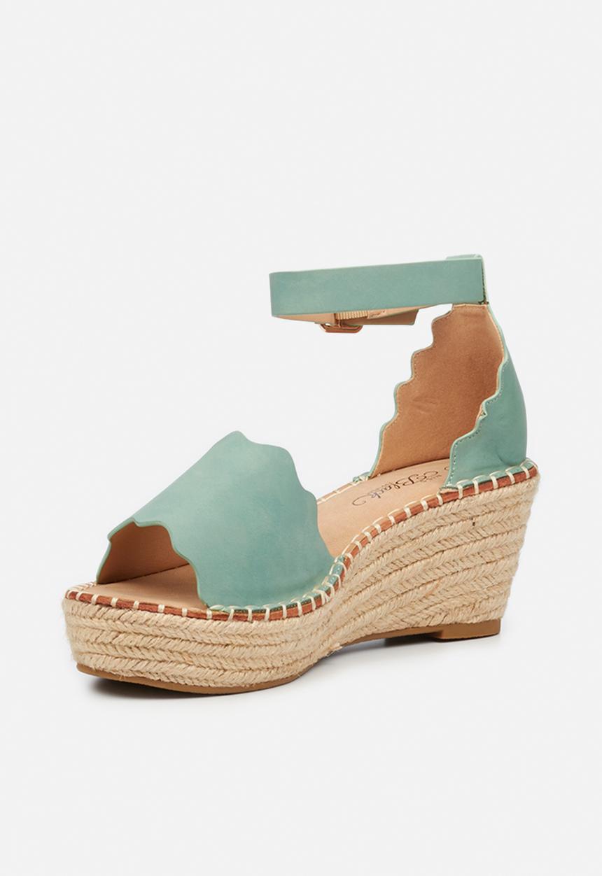 Miss Black - Jayda1 espadrille wedge - teal