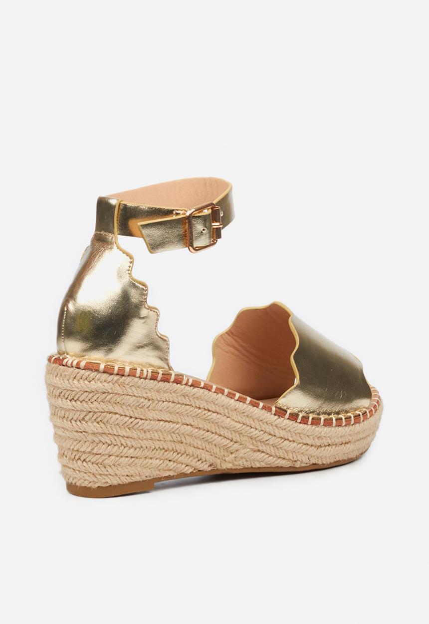 Miss Black - Jayda2 espadrille wedge - gold