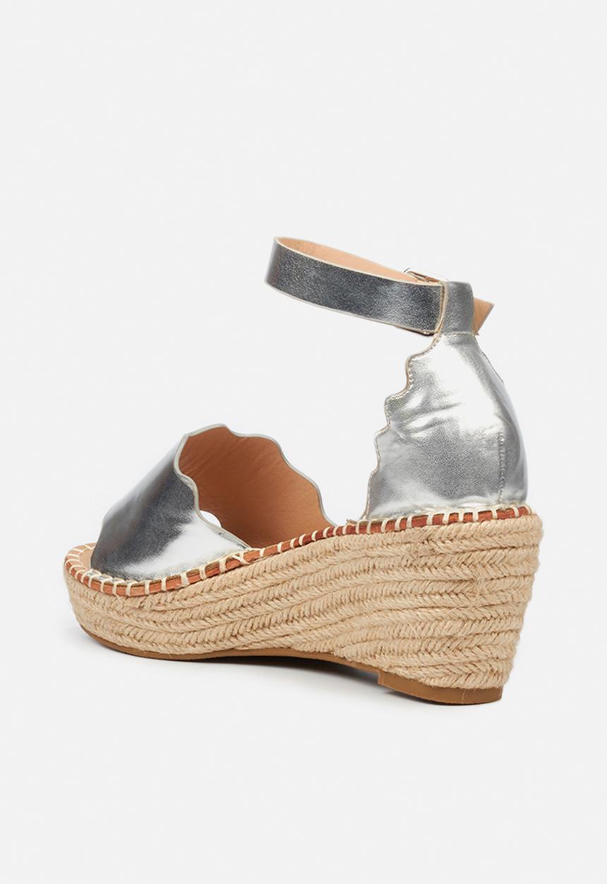 Miss Black - Jayda2 espadrille wedge - silver
