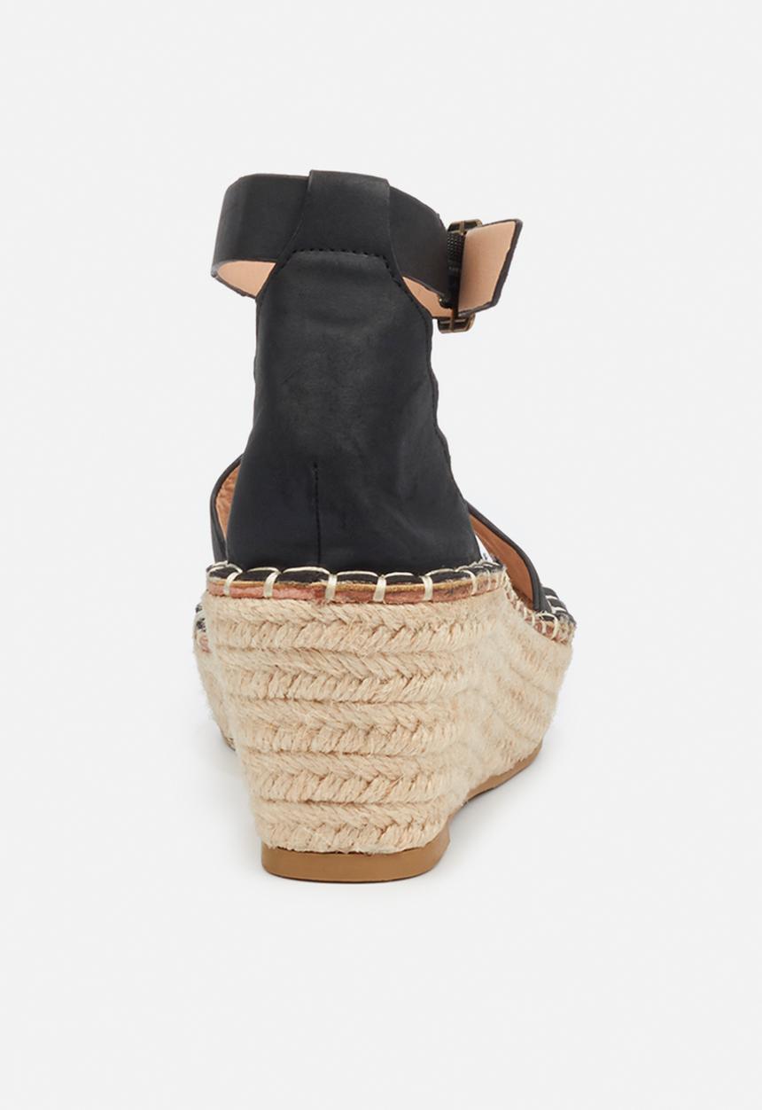 Miss Black - Jayda1 espadrille wedge - black