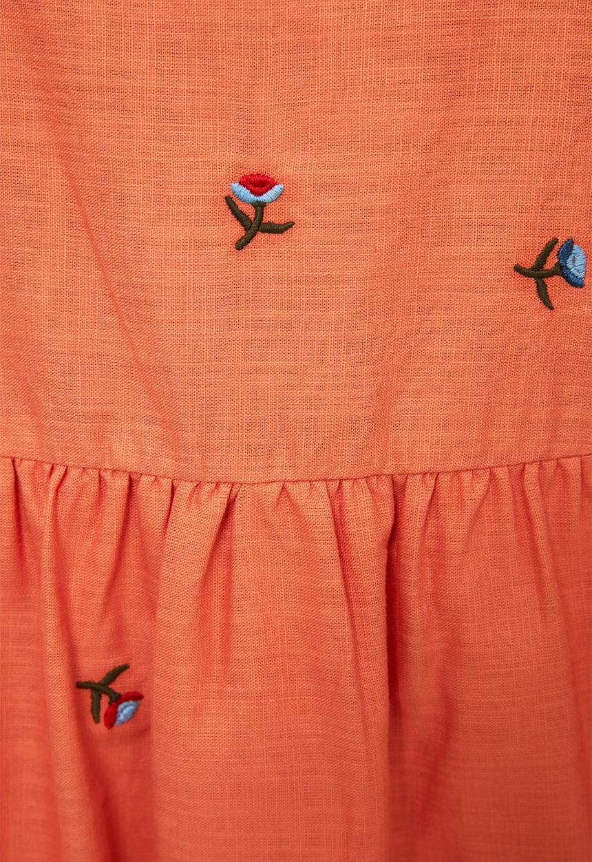 Trendyol - Embroidered dress - orange