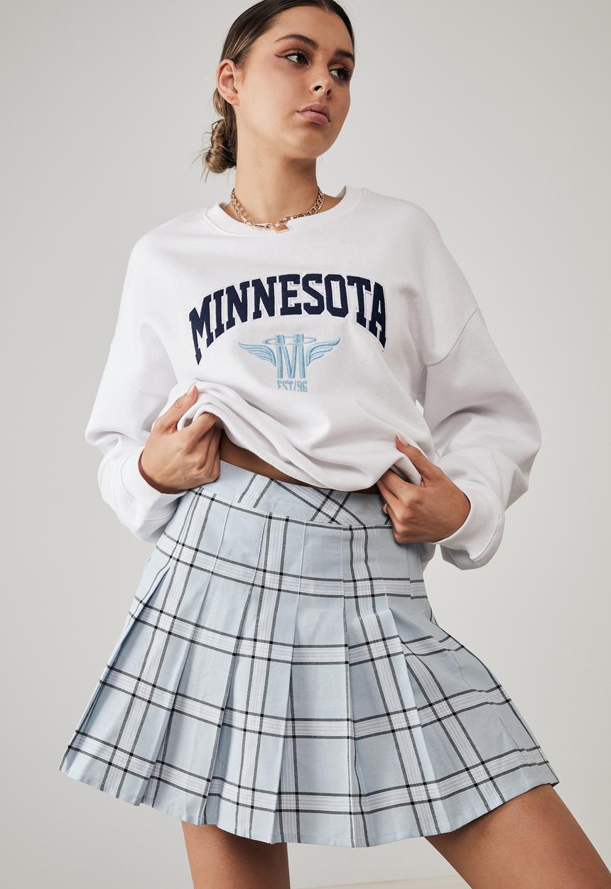 Factorie - Pleated skirt - cher check_skyway