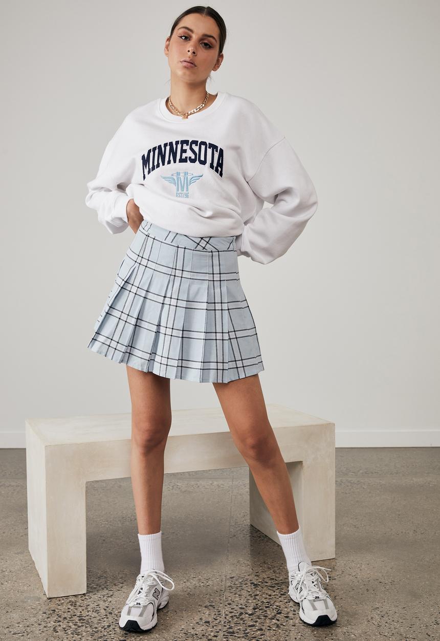 Factorie - Pleated skirt - cher check_skyway