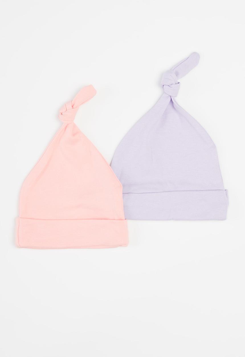Pop Candy - Girls 2 pack beanies - pink & purple