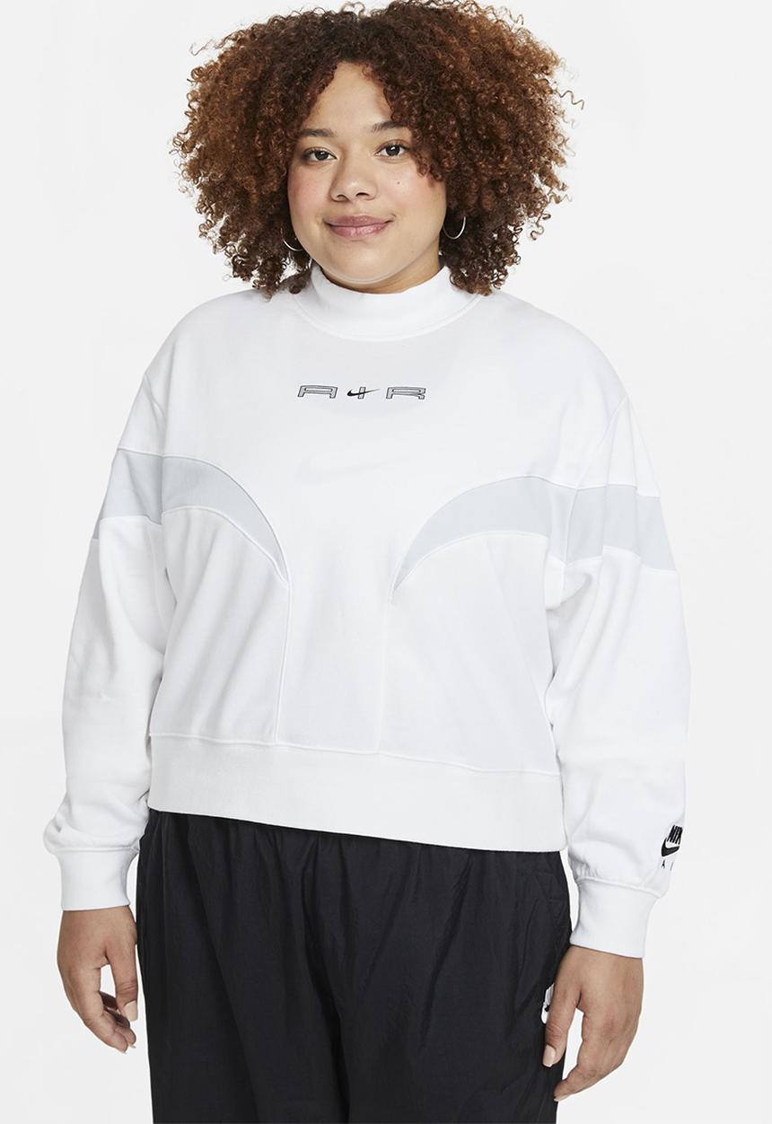 Nike - W nsw air flc mock ls top - white