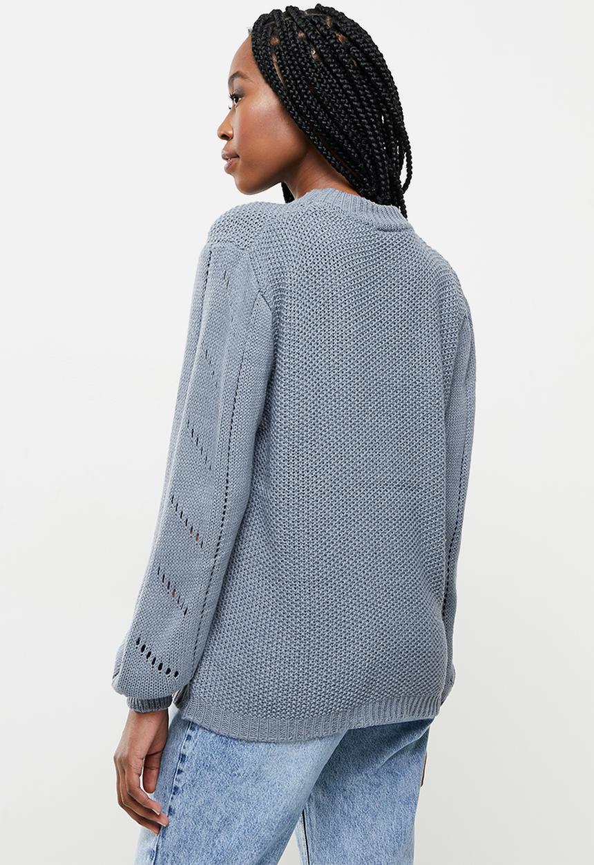 dailyfriday - Balloon sleeve jumper - blue