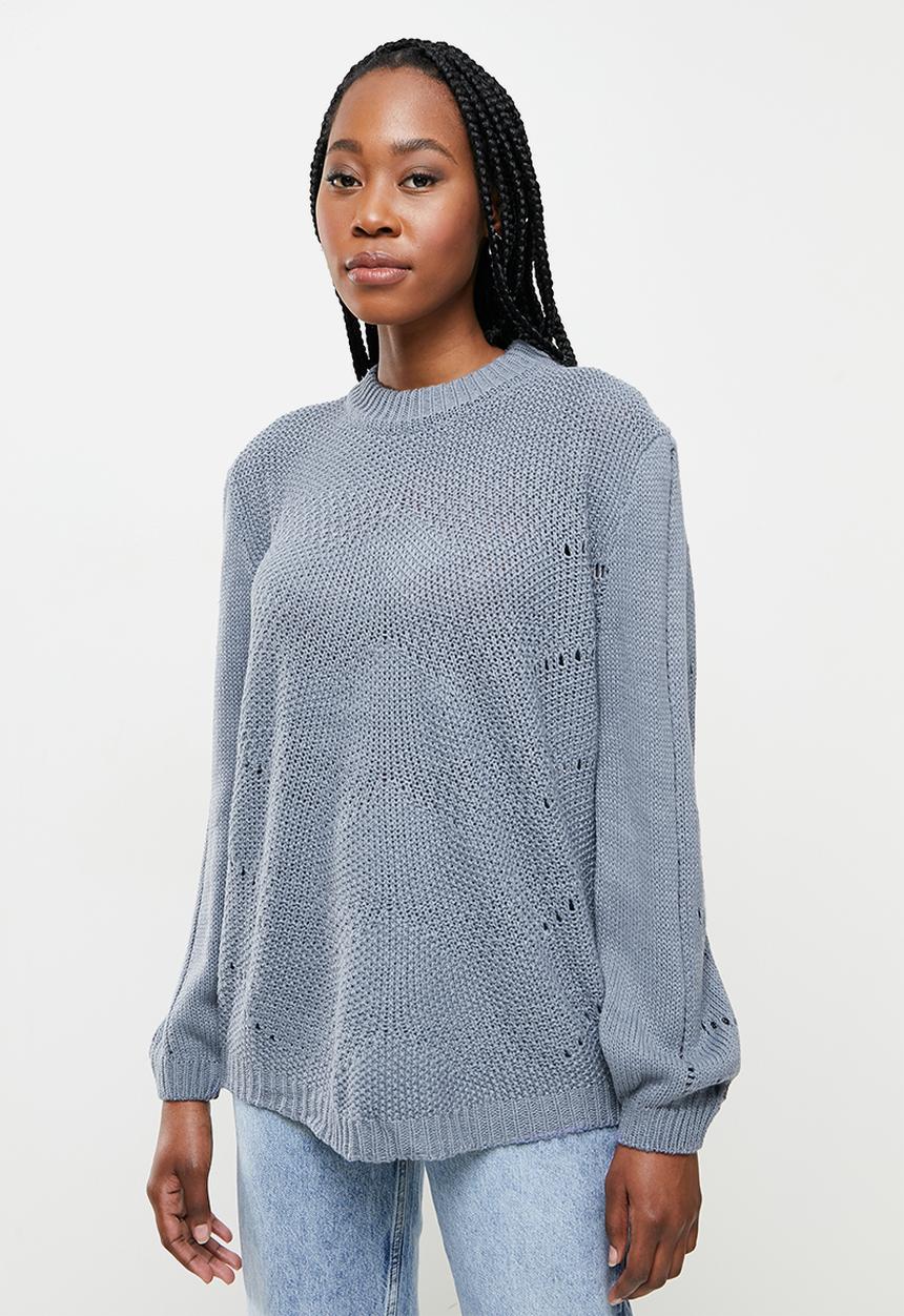 dailyfriday - Balloon sleeve jumper - blue
