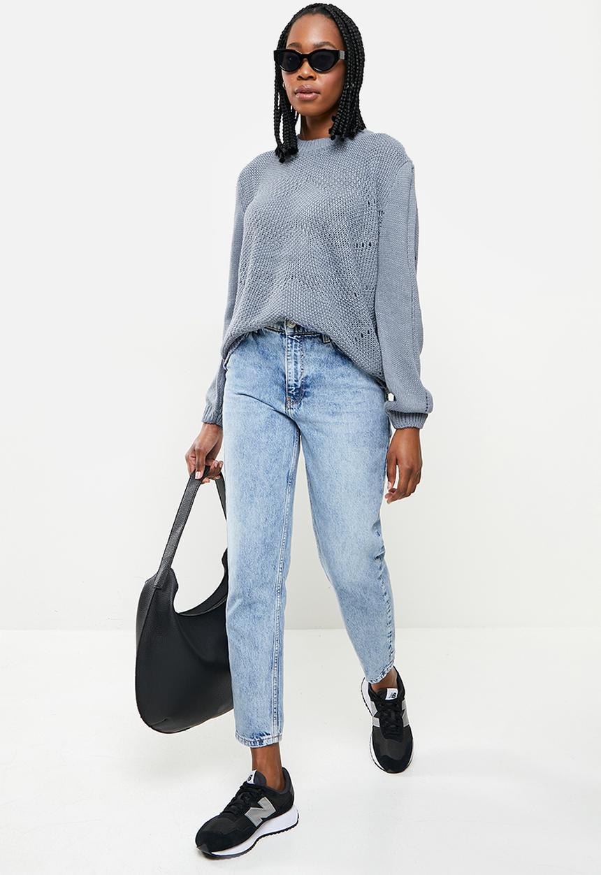 dailyfriday - Balloon sleeve jumper - blue