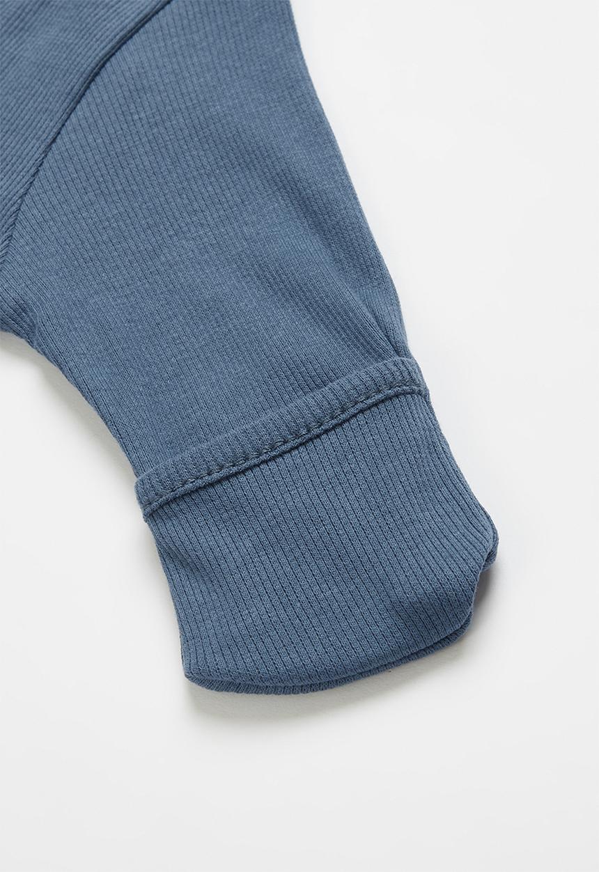 Pop Candy - Button up babygrow - blue