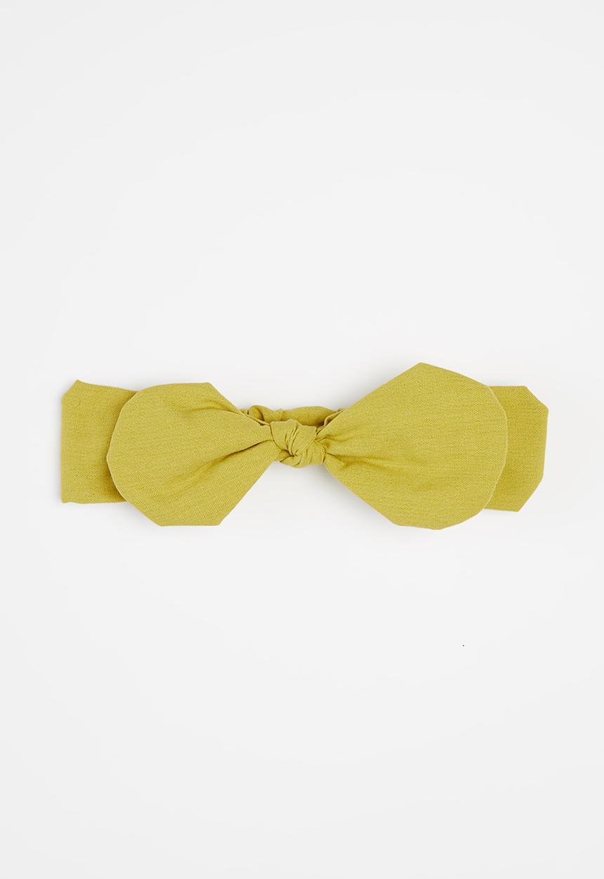 Pop Candy - Girls bow headband - mustard