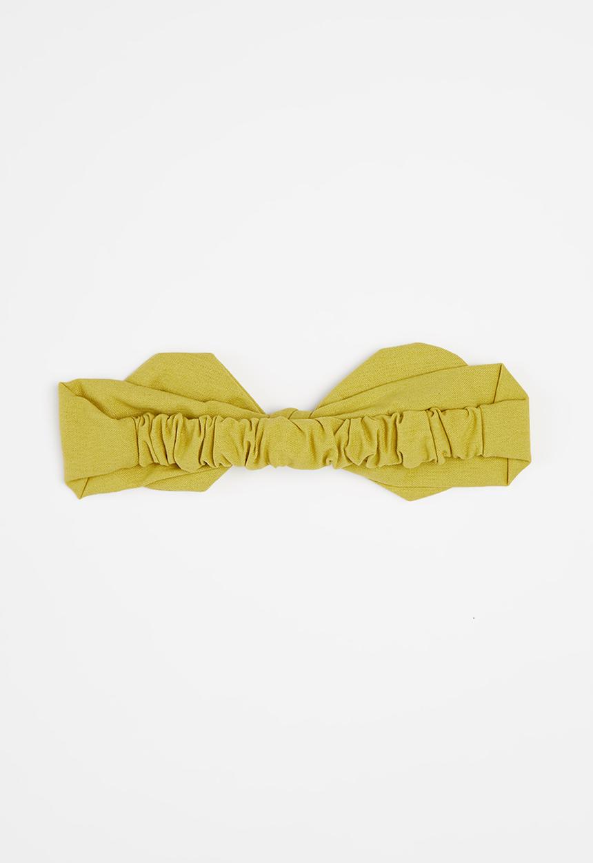 Pop Candy - Girls bow headband - mustard