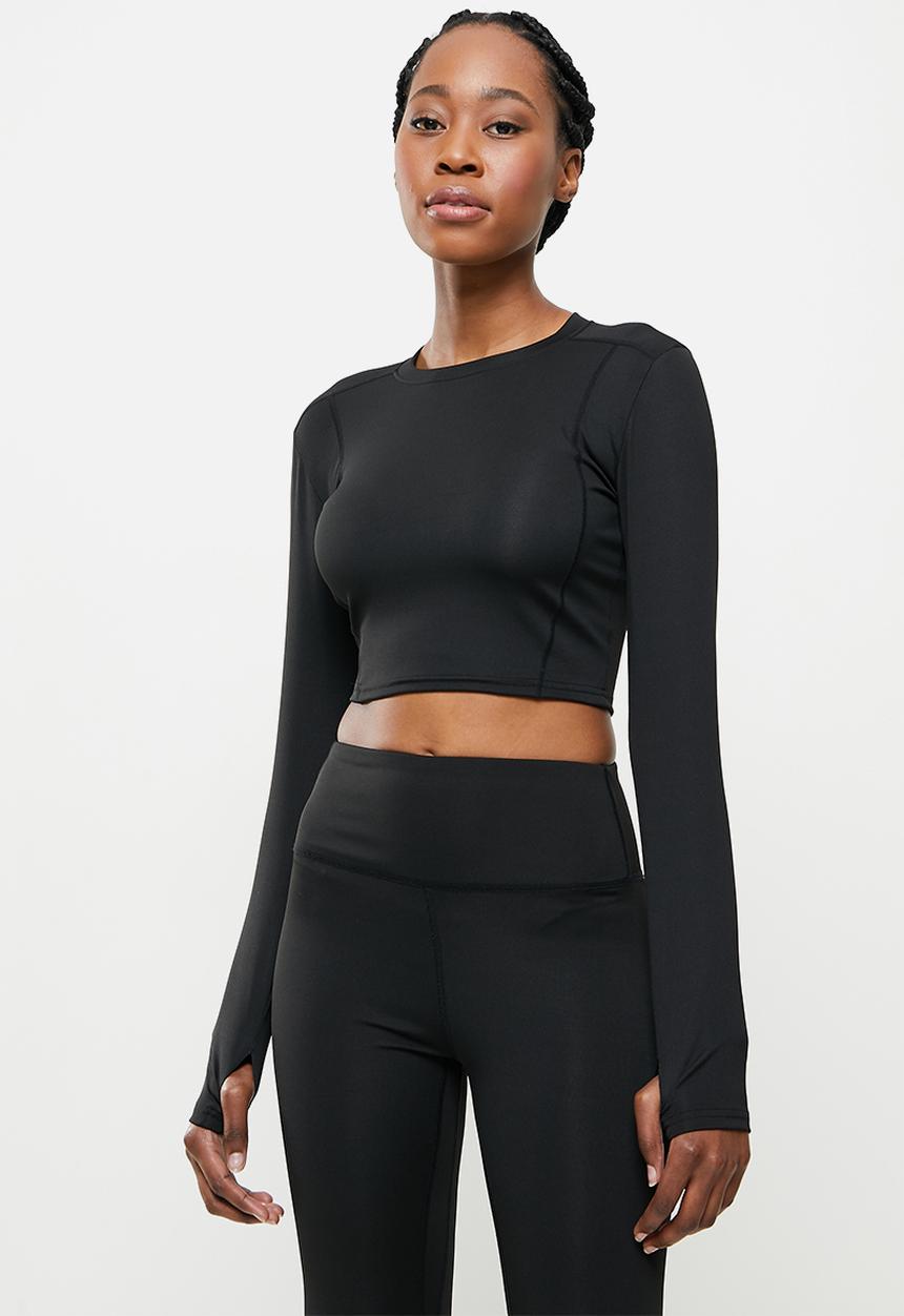 dailyfriday - Long sleeve yoga top - black