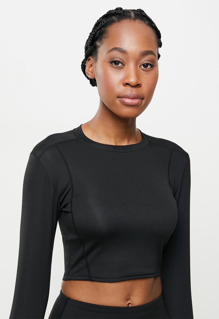 dailyfriday - Long sleeve yoga top - black