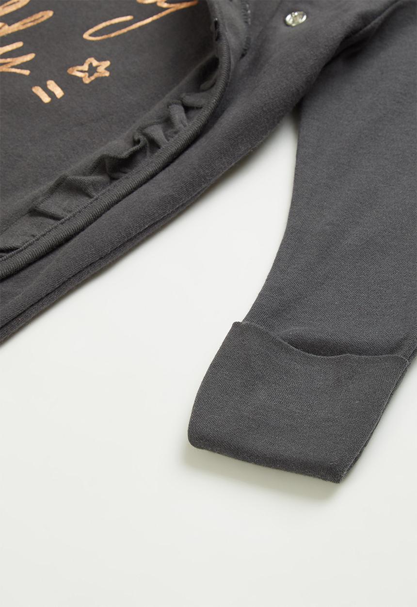 Pop Candy - Cuddles babygrow - charcoal