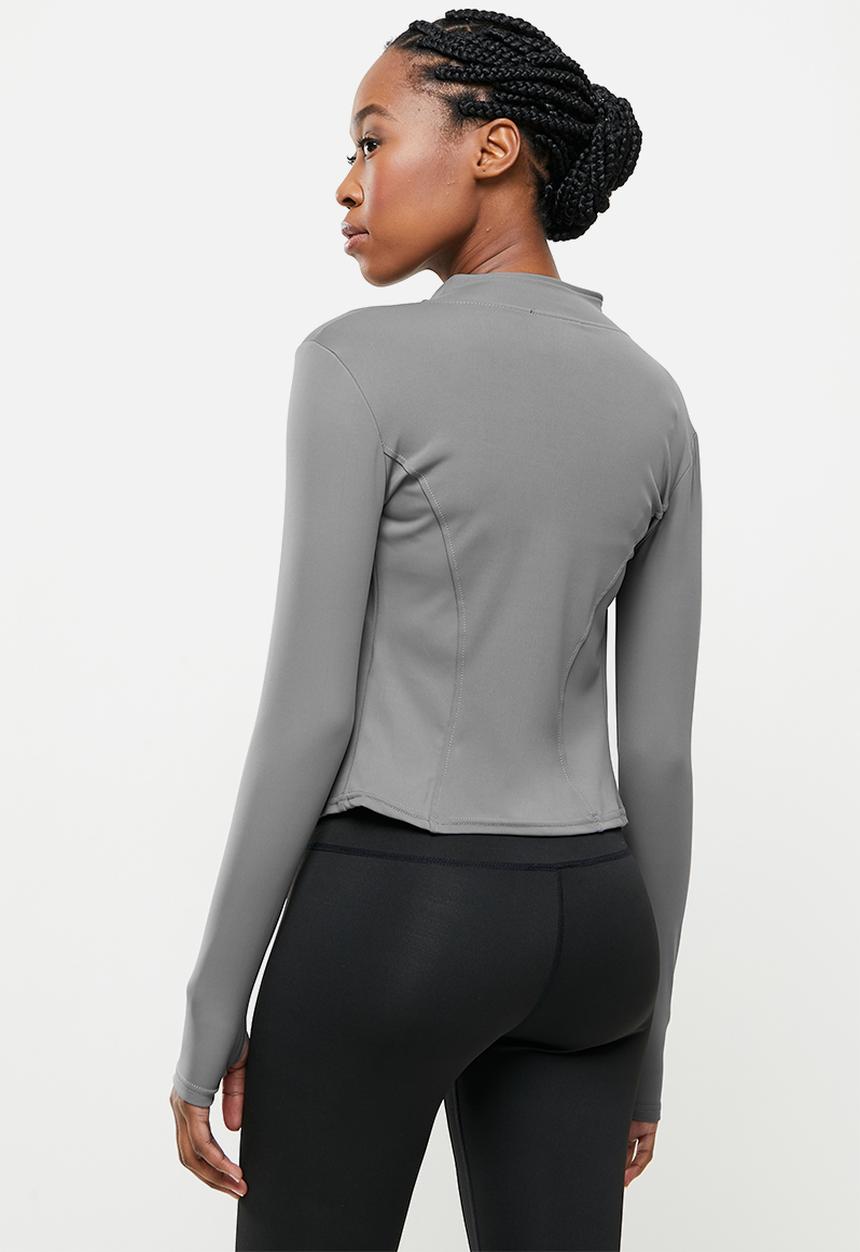dailyfriday - Zip up yoga top - grey