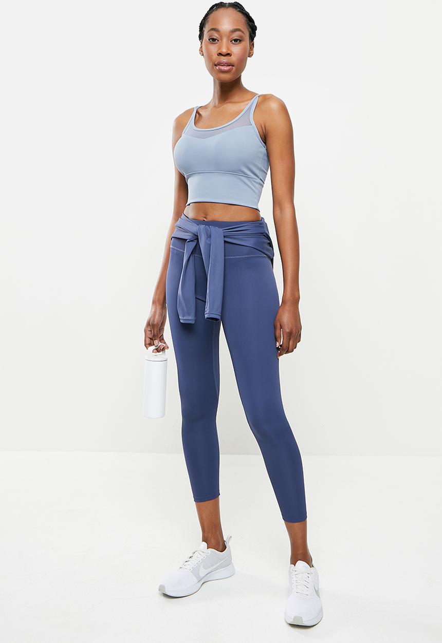 dailyfriday - Mesh insert crop top - light blue