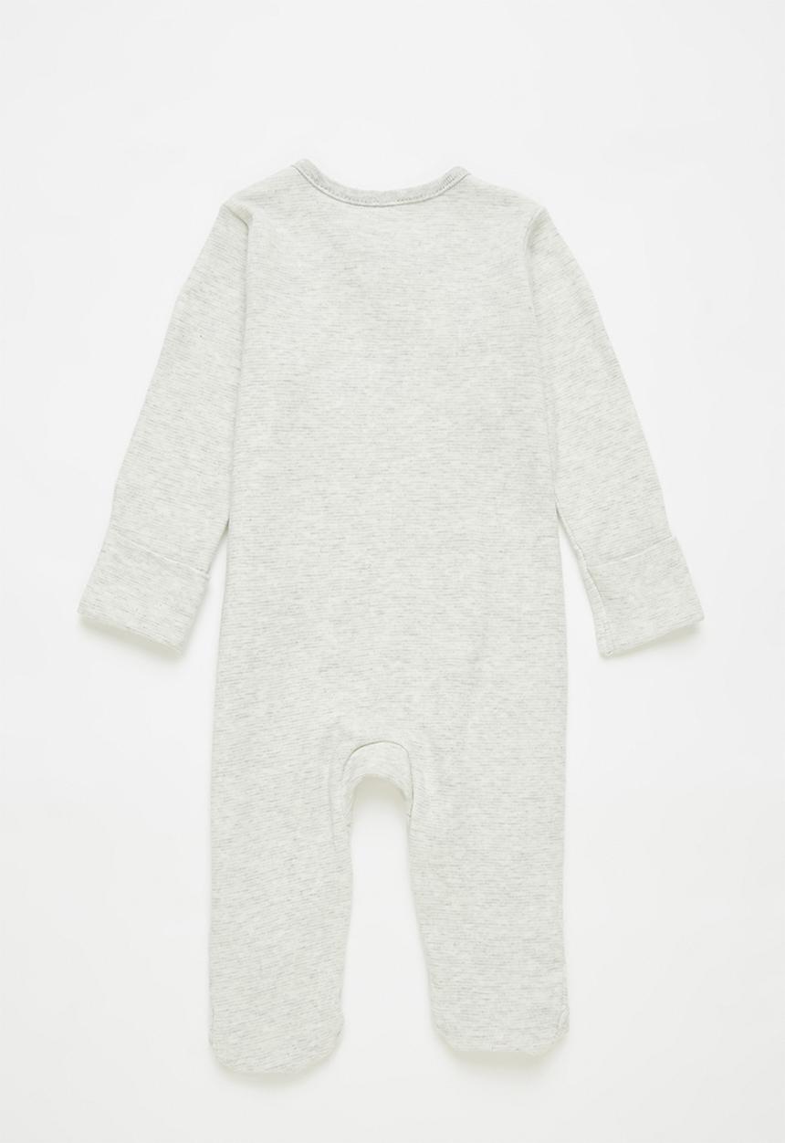 Pop Candy - Zebra babygrow - grey
