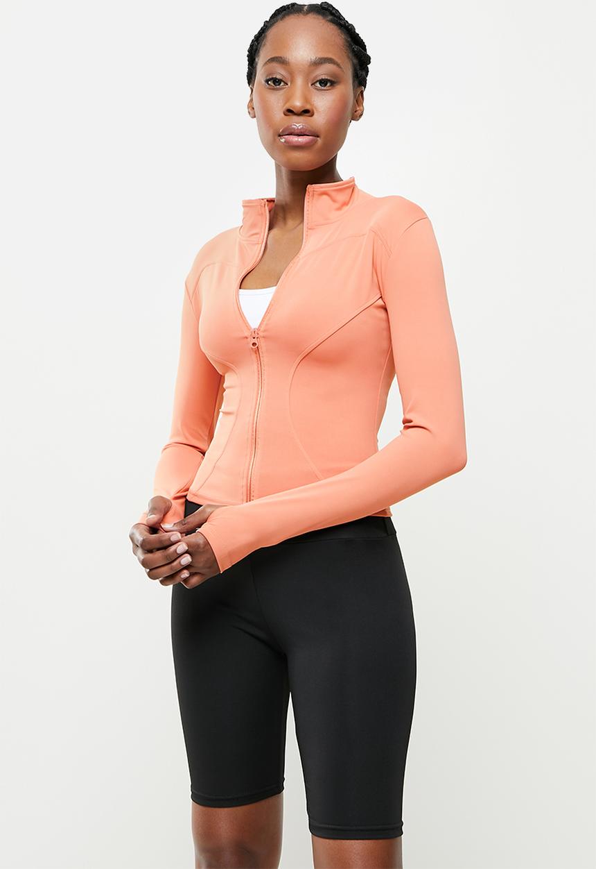dailyfriday - Zip up yoga top - peach