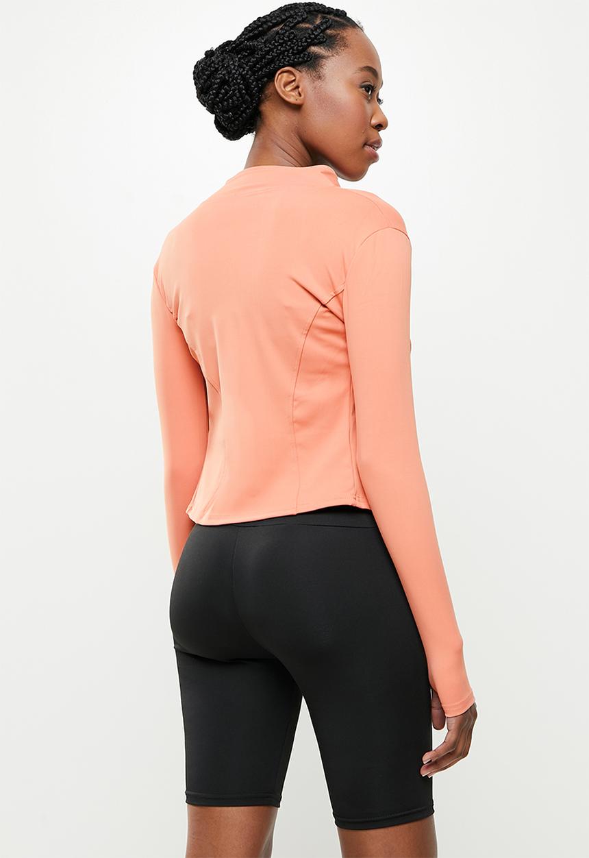 dailyfriday - Zip up yoga top - peach