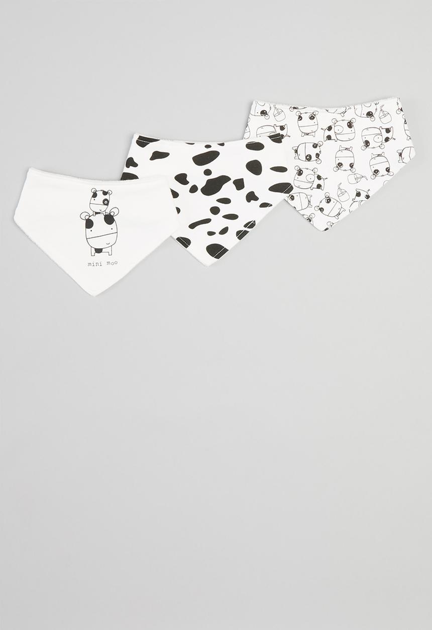 Pop Candy - Mini moo bibs - black & white
