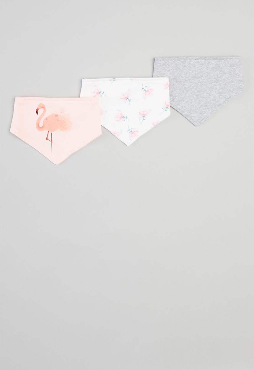 Pop Candy - Girls 3 pack flamingo bibs - multi