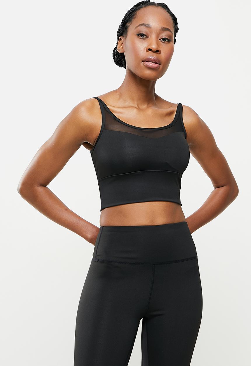dailyfriday - Mesh insert crop top - black
