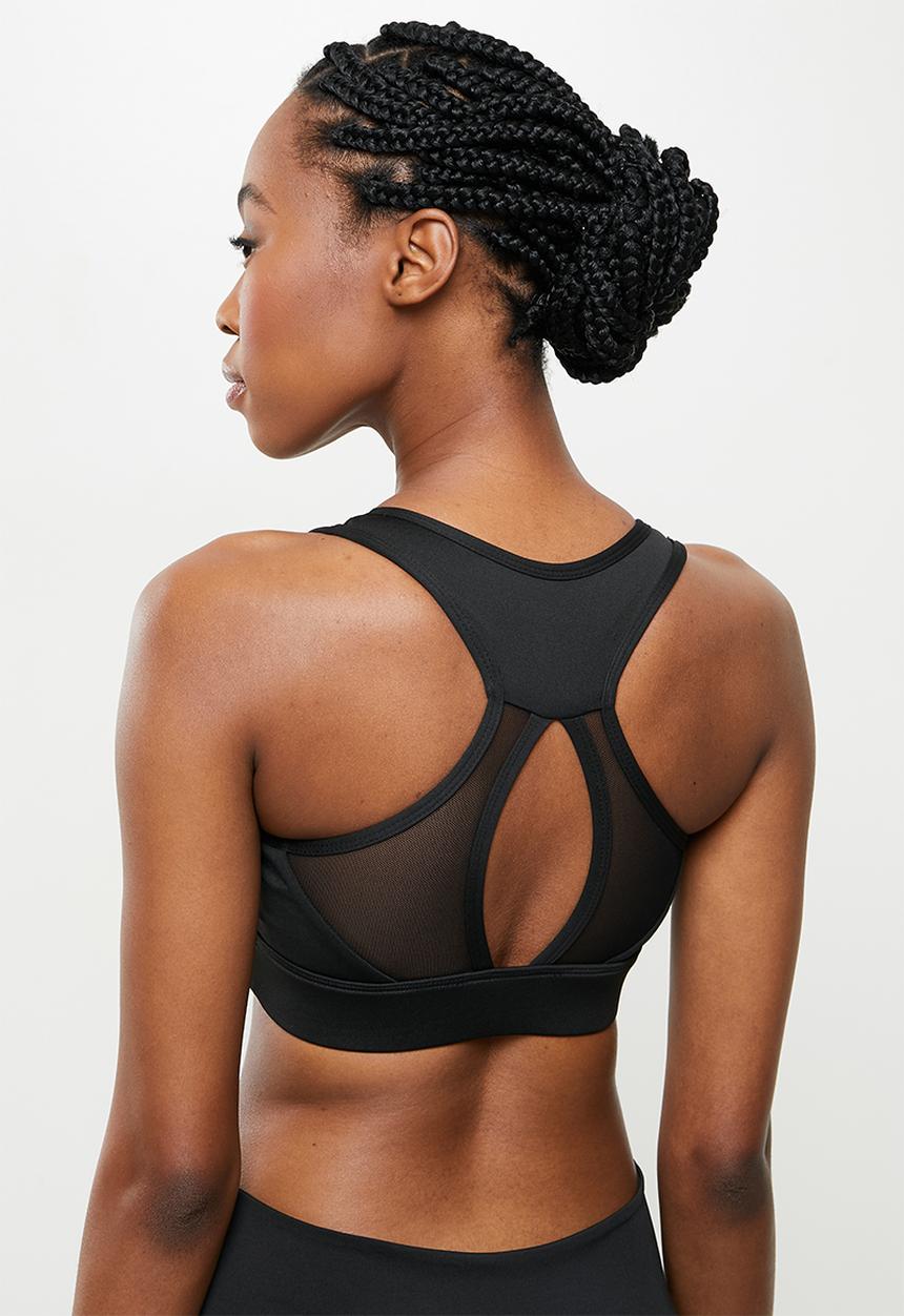 dailyfriday - Cross back yoga top - black