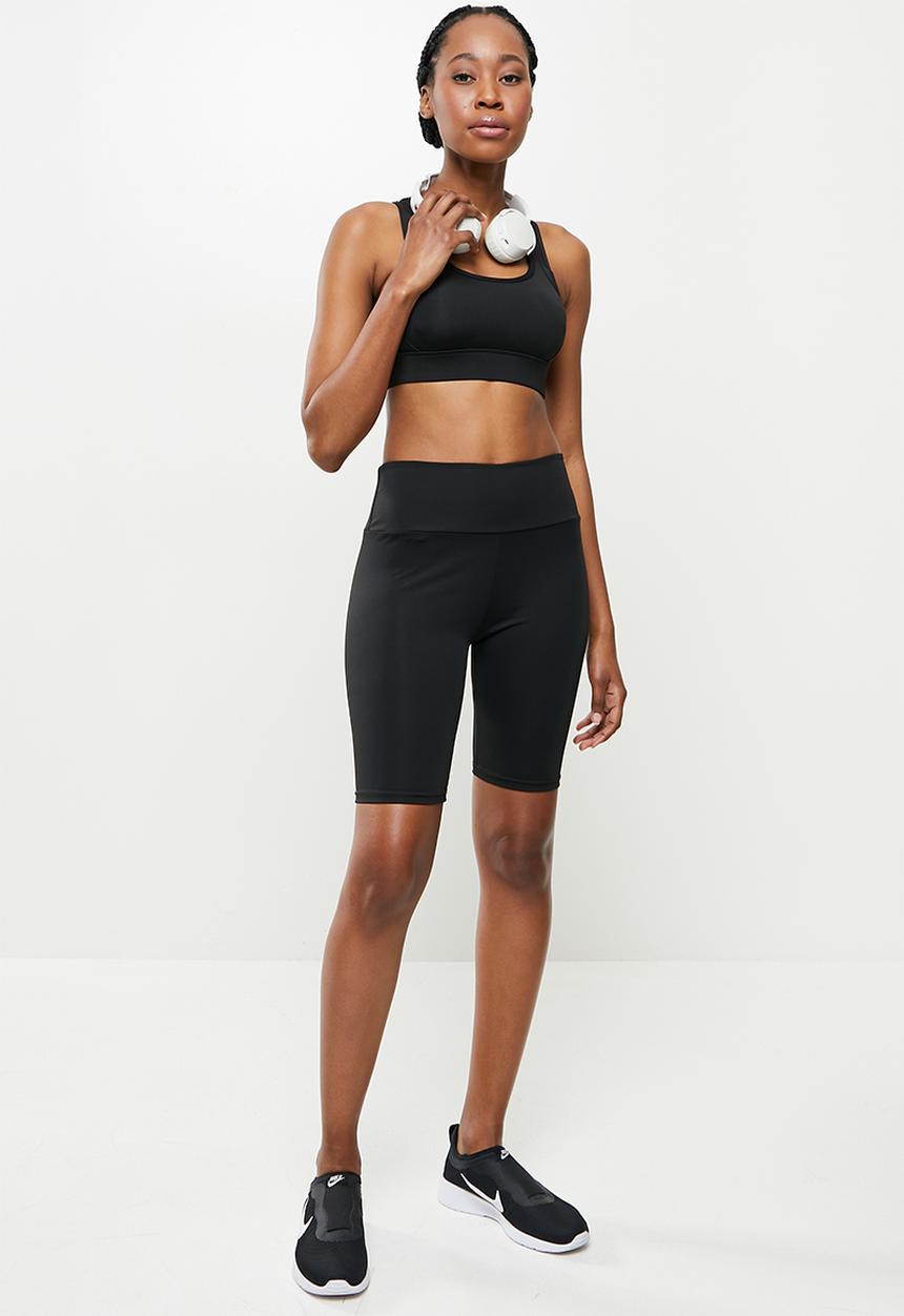 dailyfriday - Cross back yoga top - black