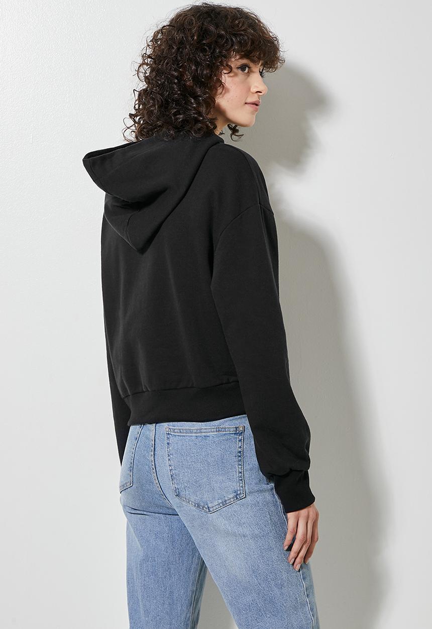 Superbalist - Crop hoodie - black