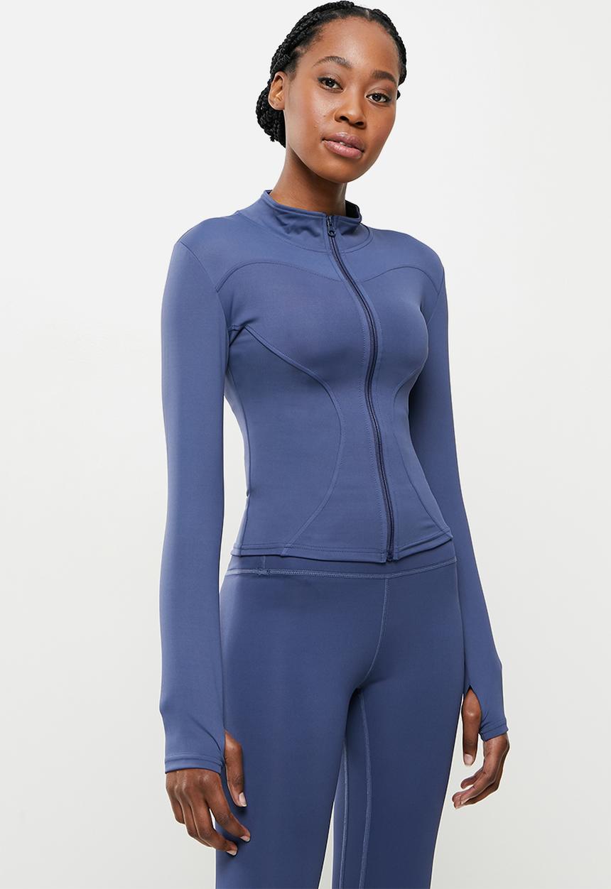 dailyfriday - Zip up yoga top - navy