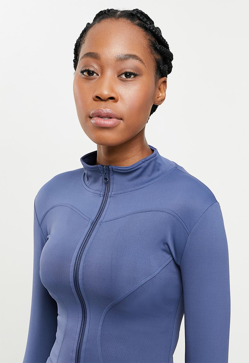 dailyfriday - Zip up yoga top - navy