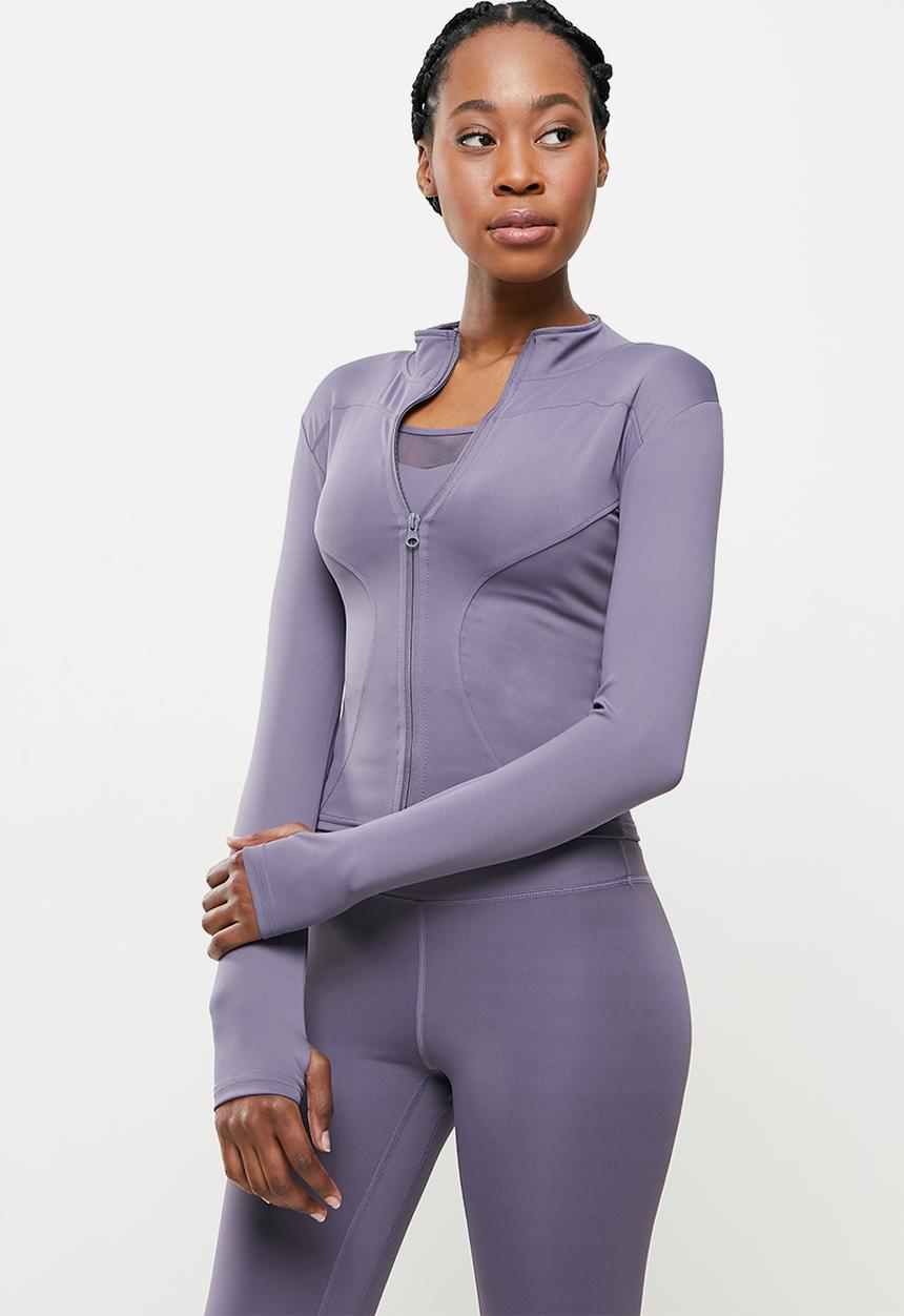 dailyfriday - Zip up yoga top - purple