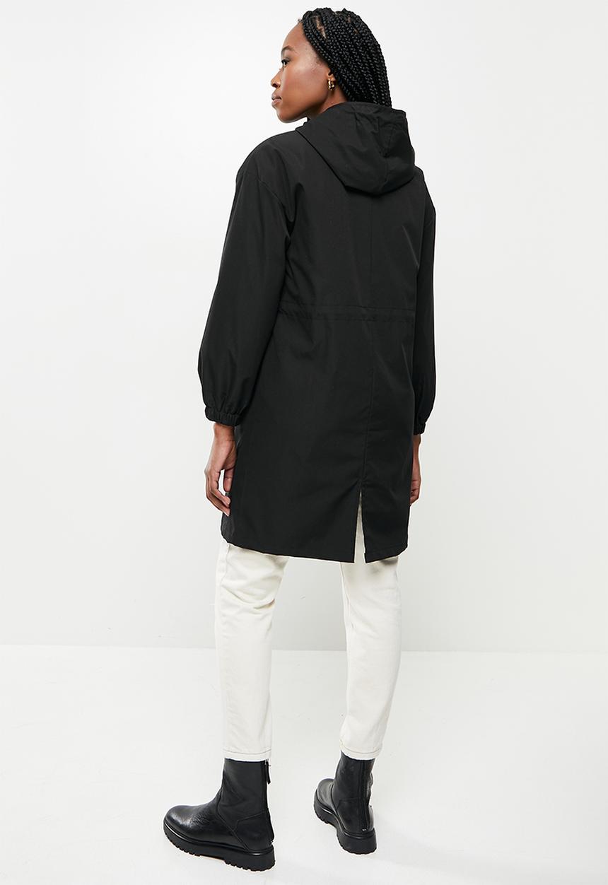 dailyfriday - Midi hooded parka - black