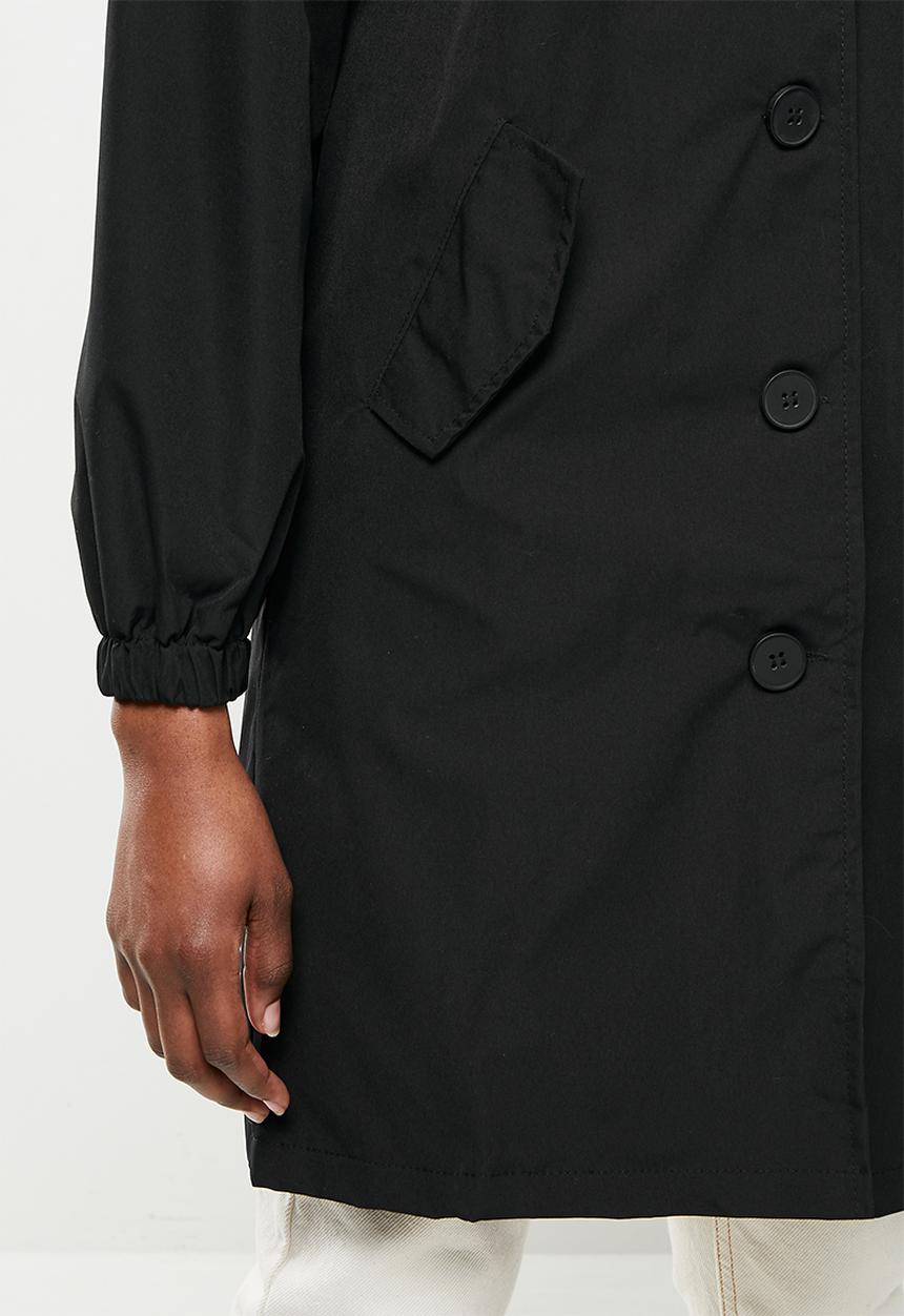 dailyfriday - Midi hooded parka - black