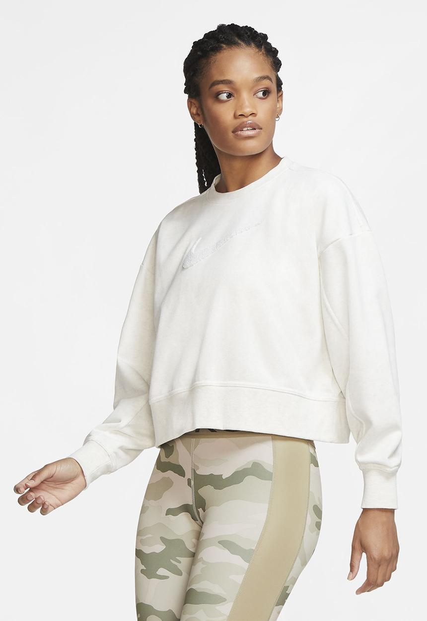 Nike - W nk dry get fit crew swsh - white