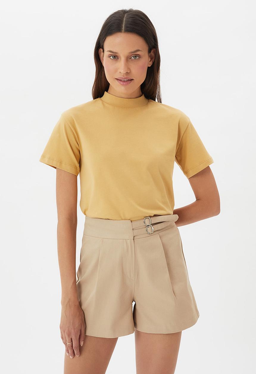 Trendyol - Belt bermuda shorts  - stone