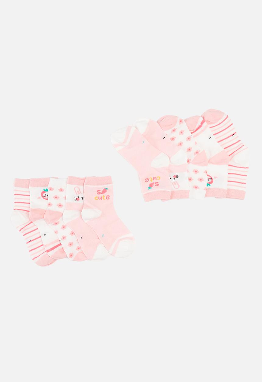 Pop Candy - Cute 5 pack socks - pink