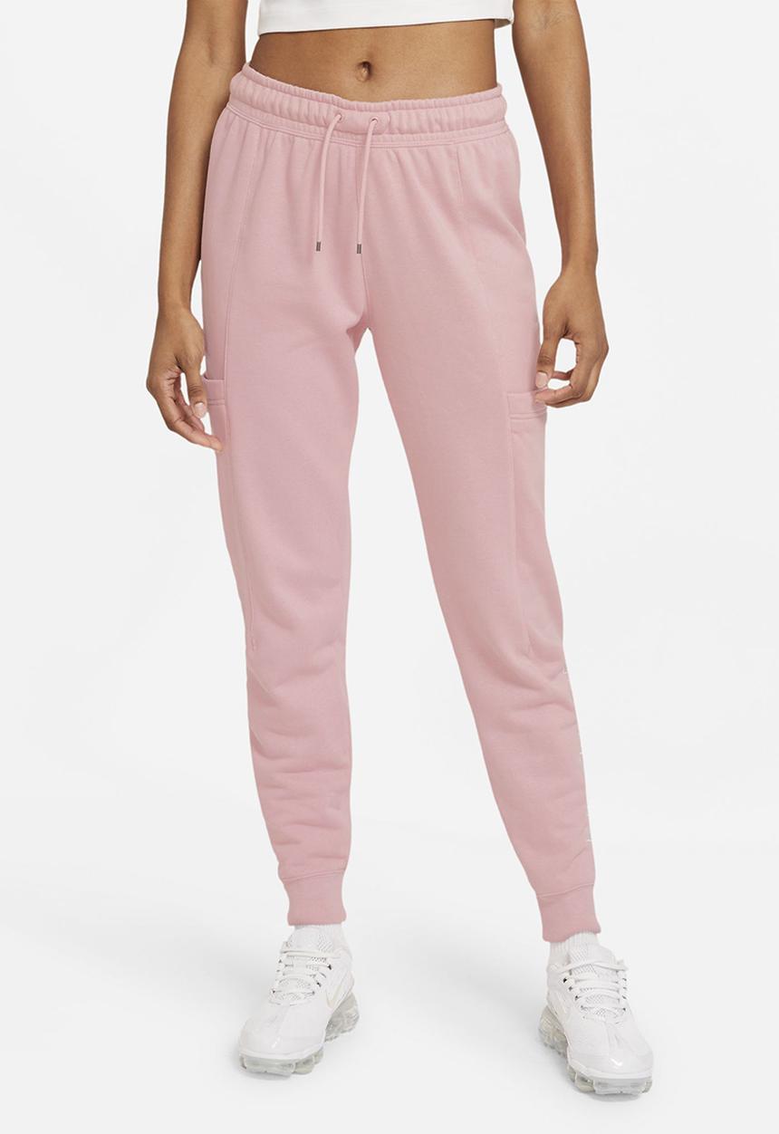 Nike - W nsw air pant flc mr - pink/white