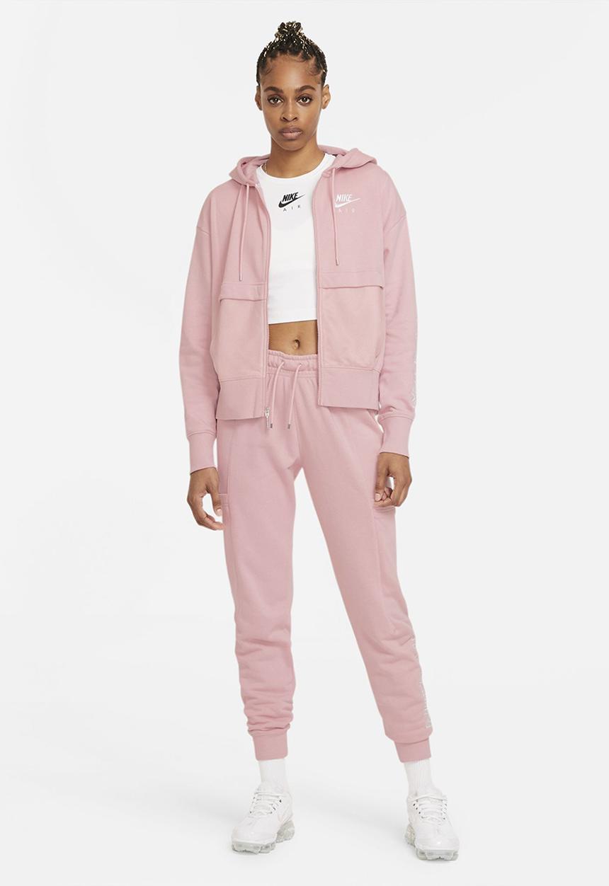 Nike - W nsw air pant flc mr - pink/white