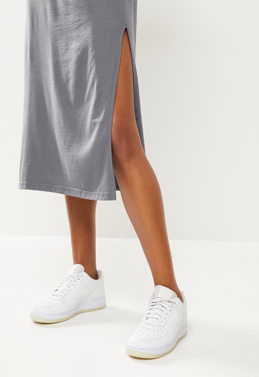 Missguided - Basic T-shirt dress midi short sleeve - dark grey