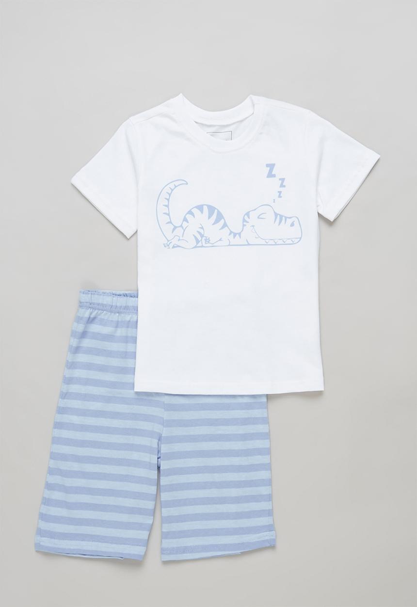 Pop Candy - Yb short sleece tee & shorts pj set - multi 