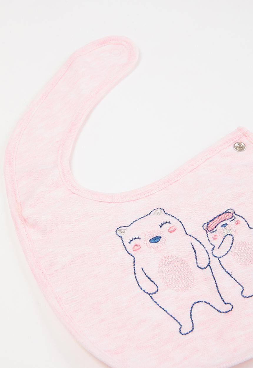Pop Candy - Girls 2 pack bear bibs - pink