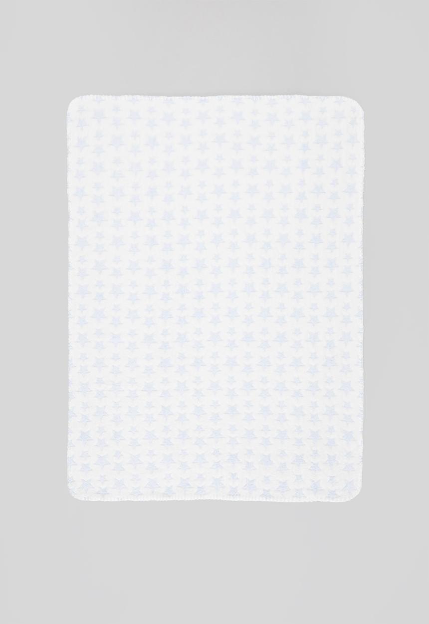 Pop Candy - Coral fleece blanket - blue & white